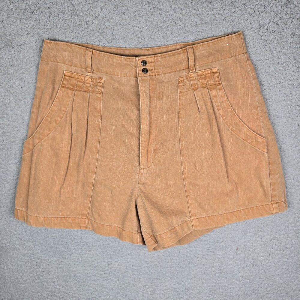 Universal Thread High Waisted Pleated Tan Shorts M Cotton Summer Classic Retro